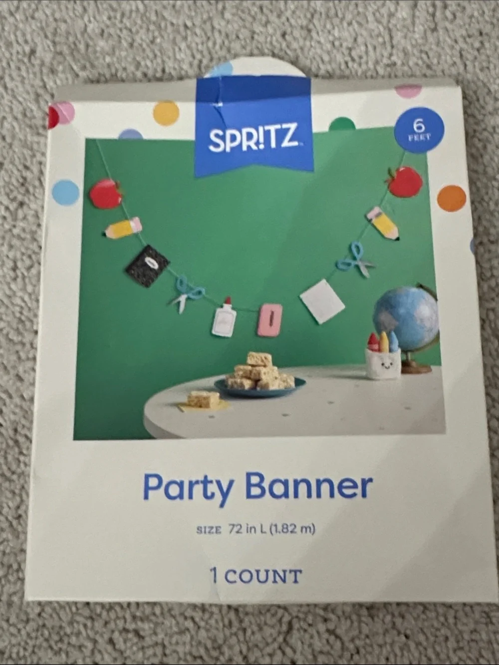 Spritz Party Banner and Assorted Balloons - Red, Yellow, Pink, Blue, Green